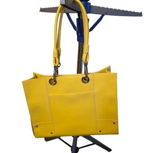 Wilson Leather Bright Yellow Shoulder Bag/Laptop Satchel